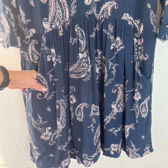 Hill Dresses Hill Size 6 Navy Blue Bohemian Pocket